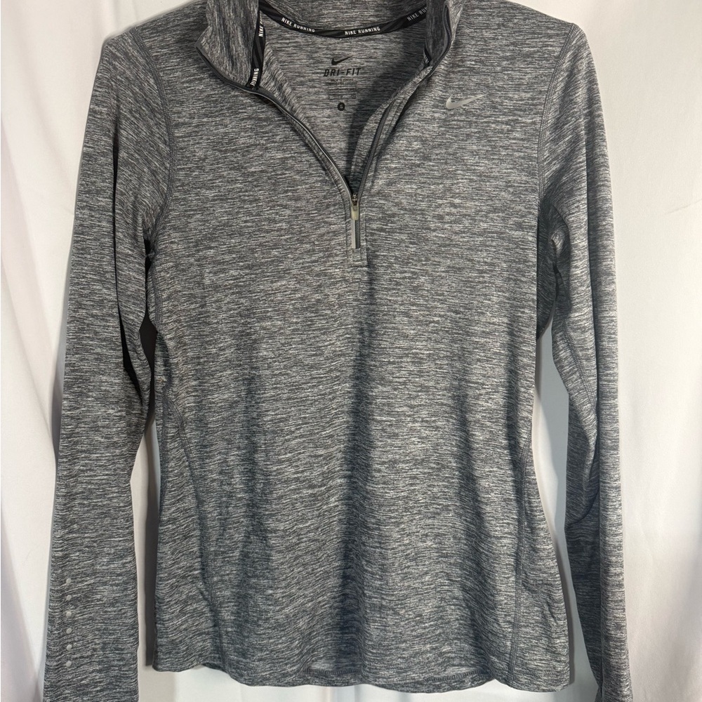 Nike Women's Heathered Gray Long Sleeve Top